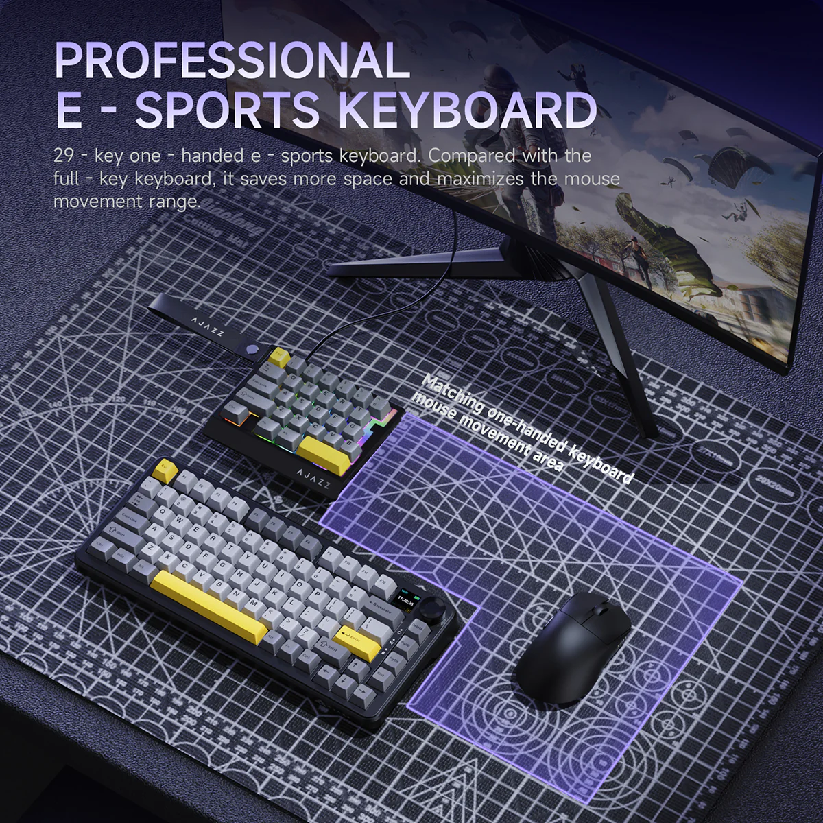 AJAZZ AK029 One-Handed Gaming Keyboard, 29-Key RGB, Full Key Customization, Hot-Swappable - Image 6