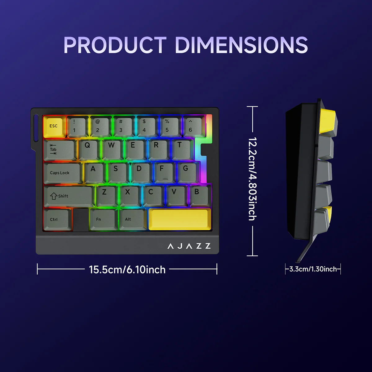 AJAZZ AK029 One-Handed Gaming Keyboard, 29-Key RGB, Full Key Customization, Hot-Swappable - Image 7