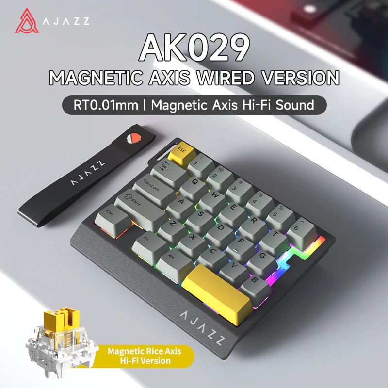 AJAZZ AK029 One-Handed Gaming Keyboard, 29-Key RGB, Full Key Customization, Hot-Swappable - Image 9