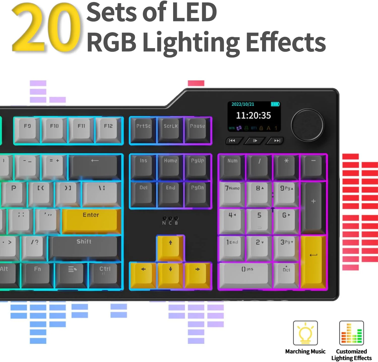 AJAZZ AK35I V3 MAX 104-key customized Keyboard TFT color screen Tri-mode RGB DIY - Image 7