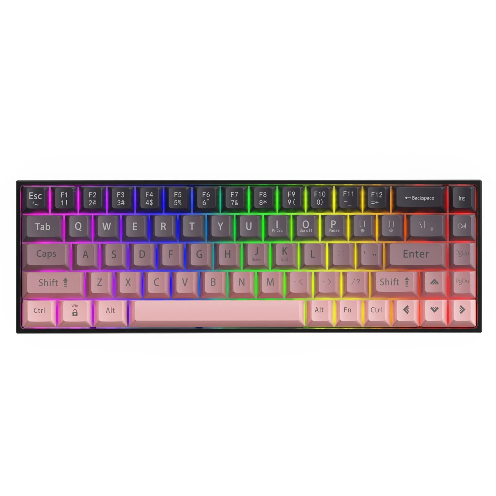 AJAZZ AK680 Keyboard wired Mixed color lights Dual key caps Full key hot swappable - Image 13