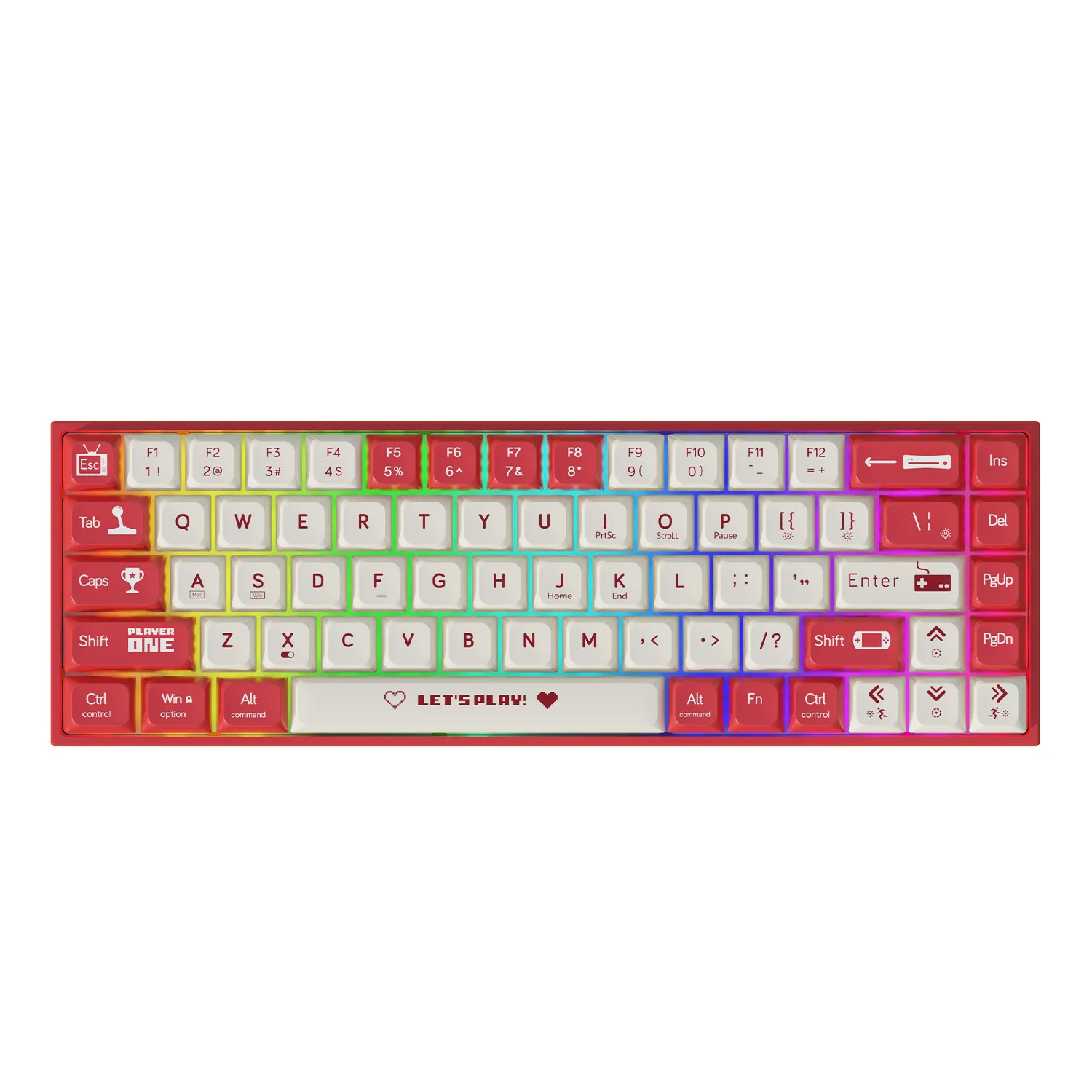 AJAZZ AK680 Keyboard wired Mixed color lights Dual key caps Full key hot swappable - Image 21