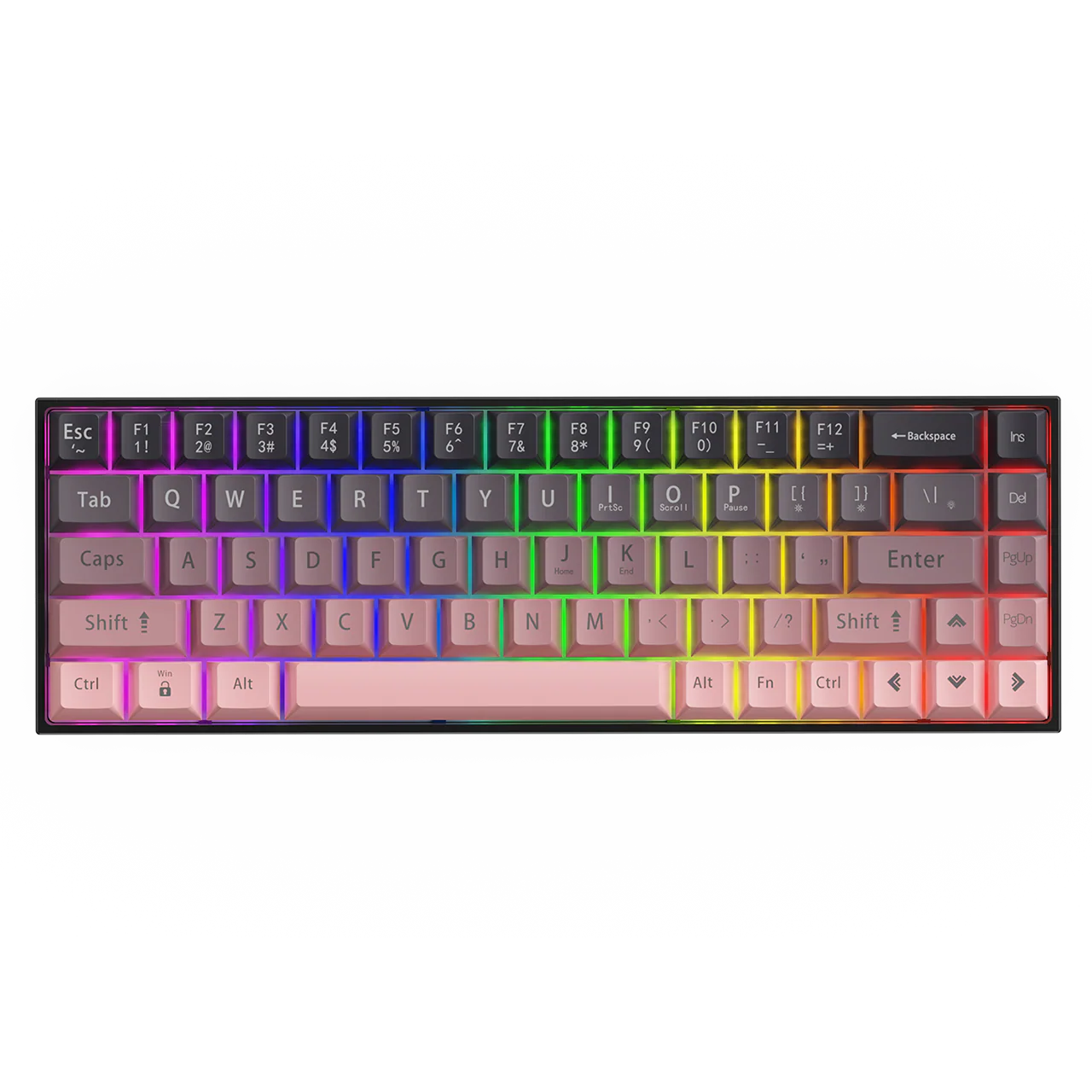 AJAZZ AK680 Keyboard wired Mixed color lights Dual key caps Full key hot swappable - Image 4