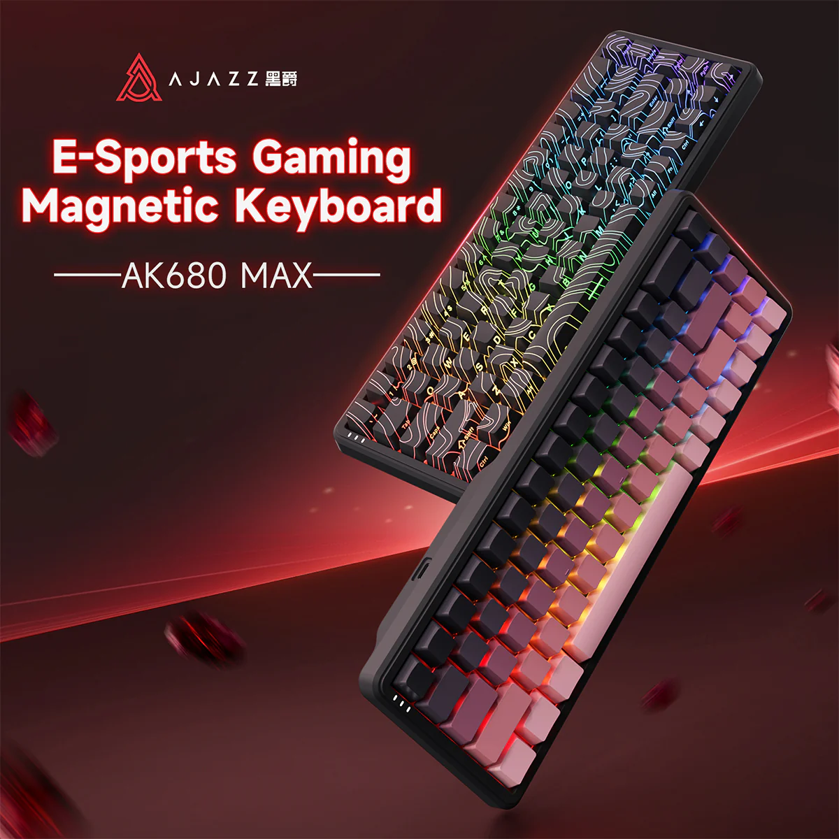 AJAZZ AK680 MAX Magnetic shaft Wired Keyboard 8KHz return with RT Adjustable 0.01, Dual-drive for Gaming/E-sports and Web/APP - Image 5