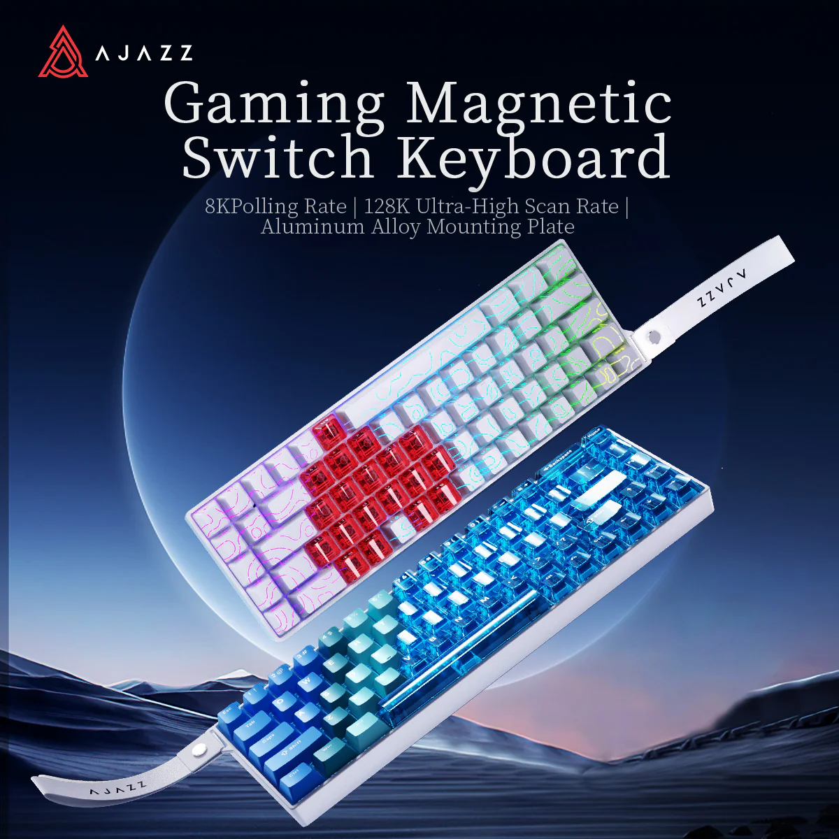 AJAZZ AK680 V2 Gaming mechanical keyboard RGB E-sports magnetic switch 8K Polling Rate 128K Ultra-high Scan Rate Aluminum Alloy Positioning Plate Ribbon Design - Image 12