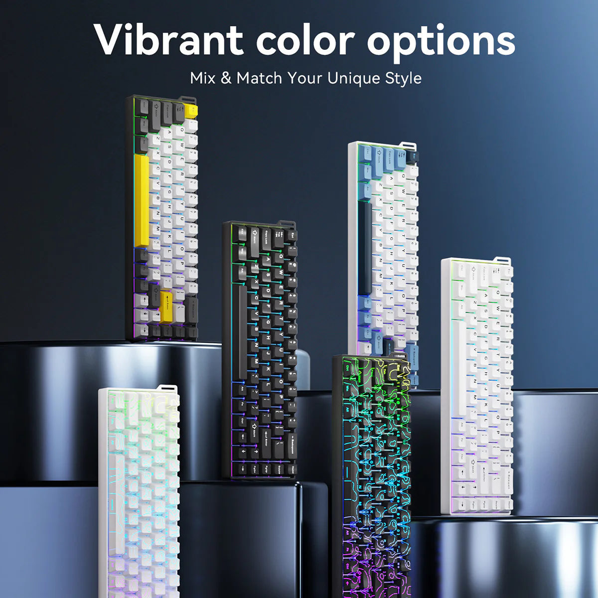 AJAZZ AK680 V2 Gaming mechanical keyboard RGB E-sports magnetic switch 8K Polling Rate 128K Ultra-high Scan Rate Aluminum Alloy Positioning Plate Ribbon Design - Image 5