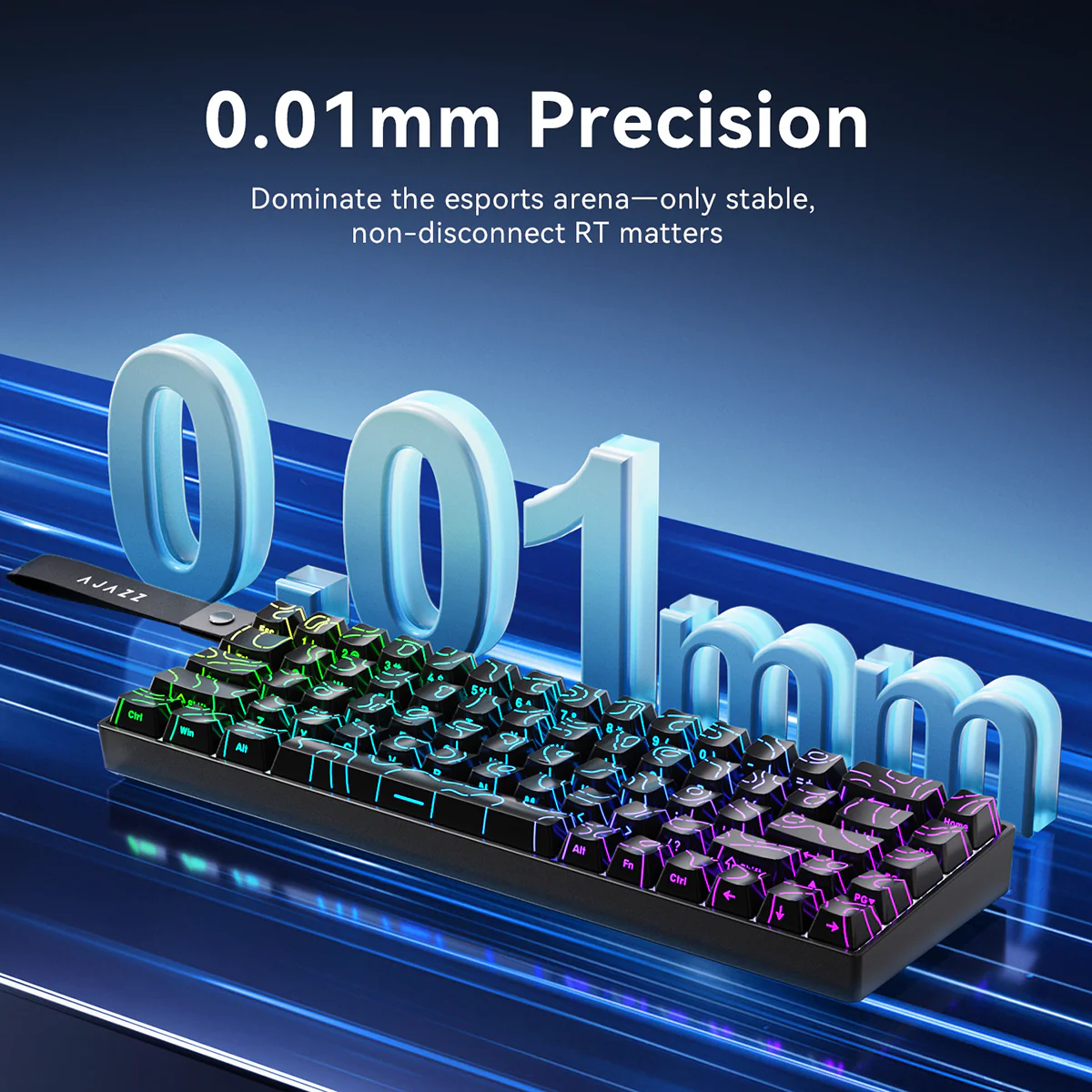 AJAZZ AK680 V2 Gaming mechanical keyboard RGB E-sports magnetic switch 8K Polling Rate 128K Ultra-high Scan Rate Aluminum Alloy Positioning Plate Ribbon Design - Image 6