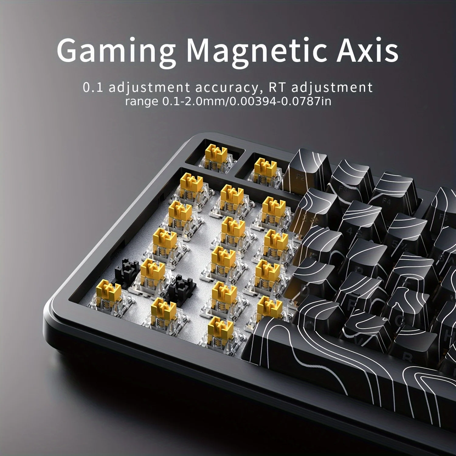 AJAZZ AK820 MAX HE Esports magnetic axis Keyboard RGB DIY version 8K return rate wired version - Image 6