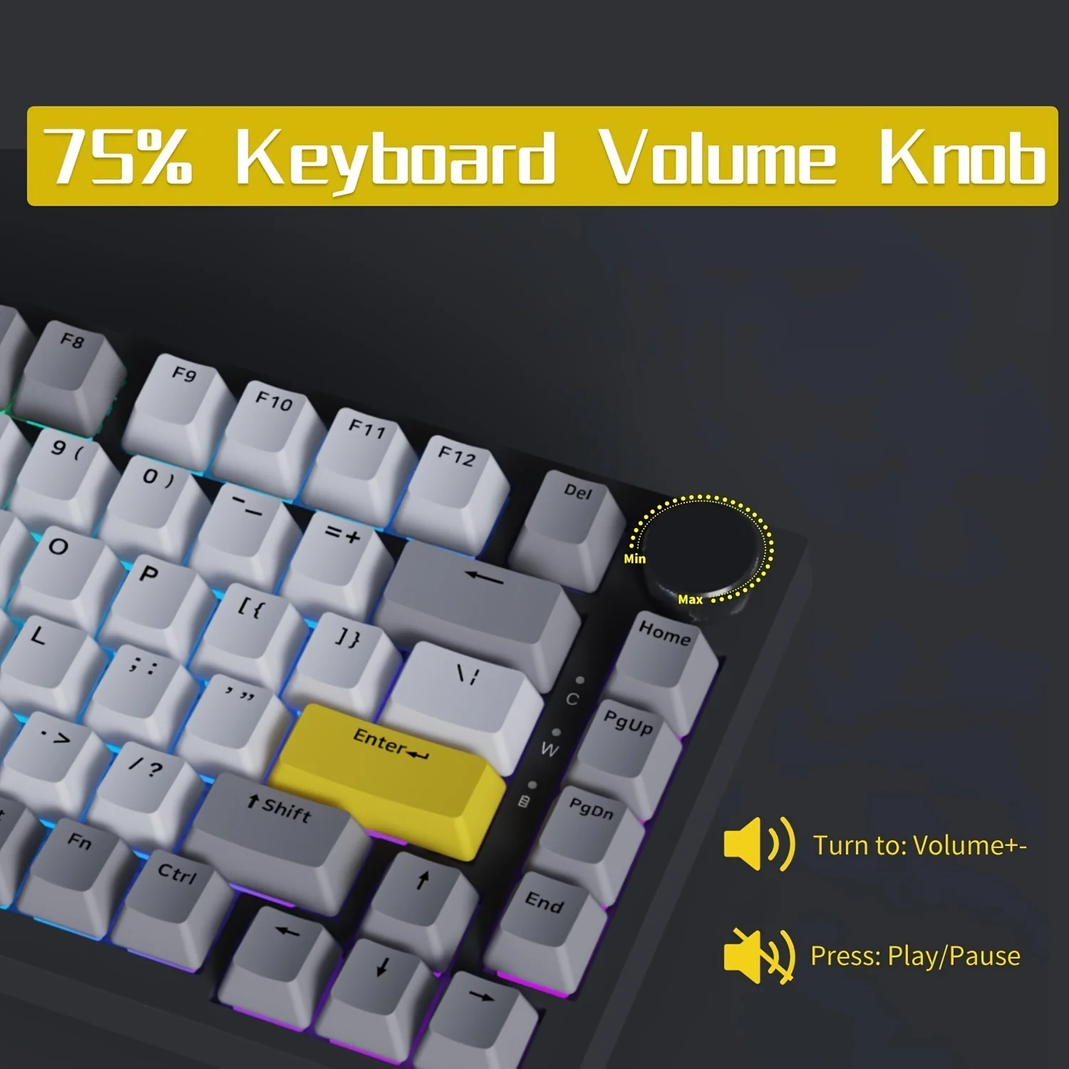 AJAZZ AK820 MAX HE Esports magnetic axis Keyboard RGB DIY version 8K return rate wired version - Image 9