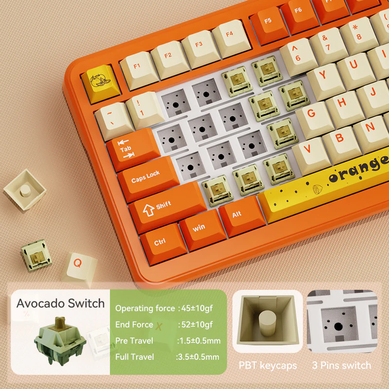AJAZZ AK820 MAX PLUS Mechanical Keyboard Series with Screen, Three Modes, RGB, DIY - Image 10