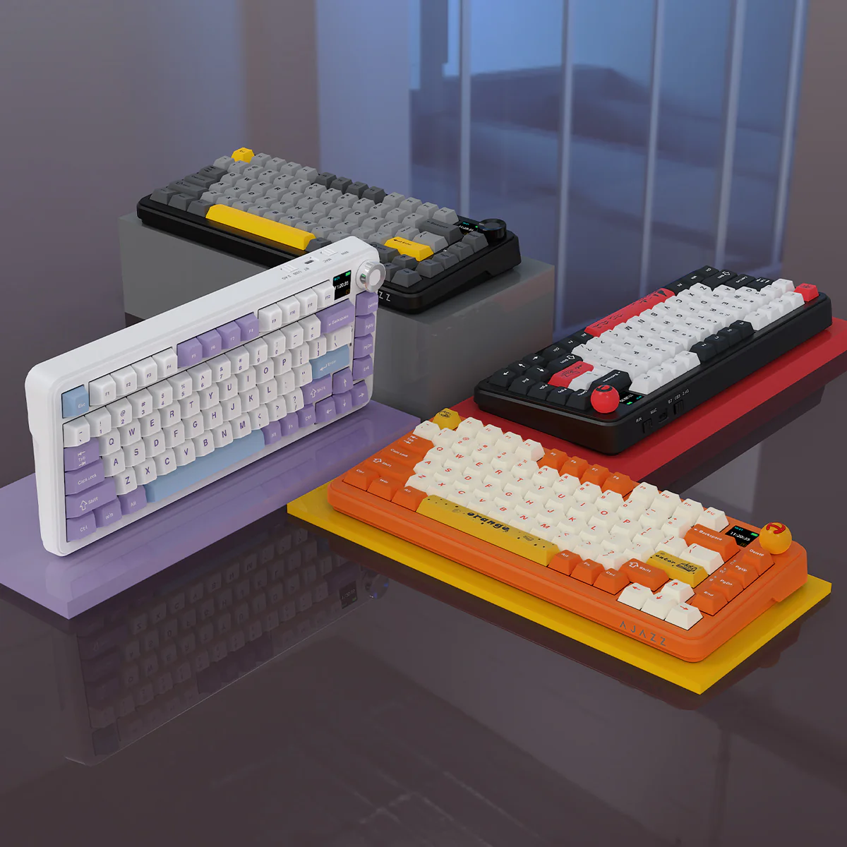 AJAZZ AK820 MAX PLUS Mechanical Keyboard Series with Screen, Three Modes, RGB, DIY - Image 15