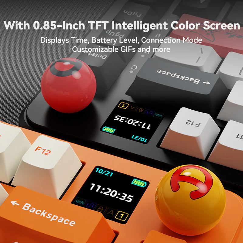 AJAZZ AK820 MAX PLUS Mechanical Keyboard Series with Screen, Three Modes, RGB, DIY - Image 8