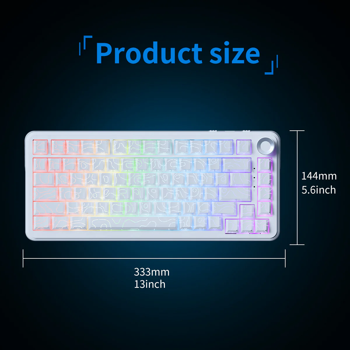 AJAZZ AK820 MAX Ultra HE Magnetic axis wireless gaming keyboard wired/2.4G wireless/Bluetooth Global accuracy 0.01mm accuracy Rate of return 8+8K suitable for gaming - Image 11
