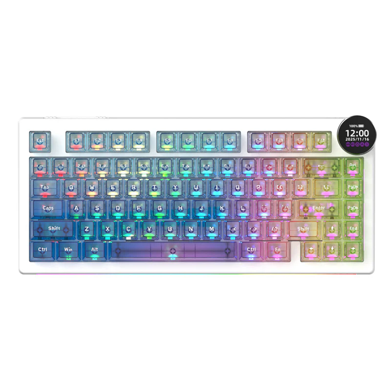 AJAZZ AK820 V2/PRO 10000mAh 2.4G/BT/Wired 1k+1K/8k+8K Gaming mechanical keyboard Underglow RGB