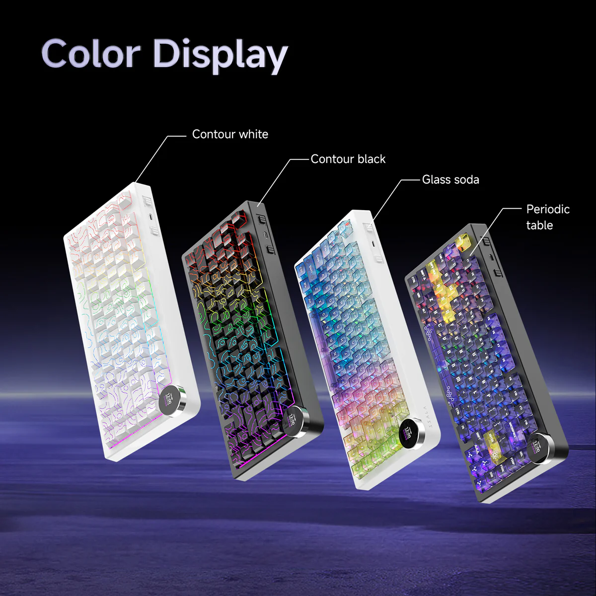 AJAZZ AK820 V2/PRO 10000mAh 2.4G/BT/Wired 1k+1K/8k+8K Gaming mechanical keyboard Underglow RGB - Image 11