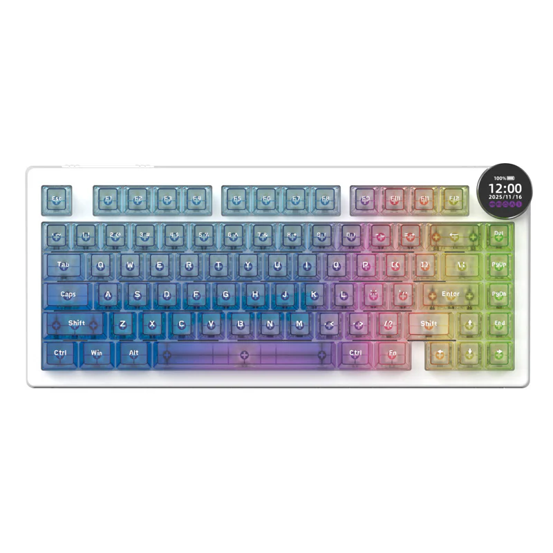 AJAZZ AK820 V2/PRO 10000mAh 2.4G/BT/Wired 1k+1K/8k+8K Gaming mechanical keyboard Underglow RGB - Image 17