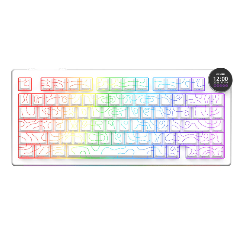 AJAZZ AK820 V2/PRO 10000mAh 2.4G/BT/Wired 1k+1K/8k+8K Gaming mechanical keyboard Underglow RGB - Image 37