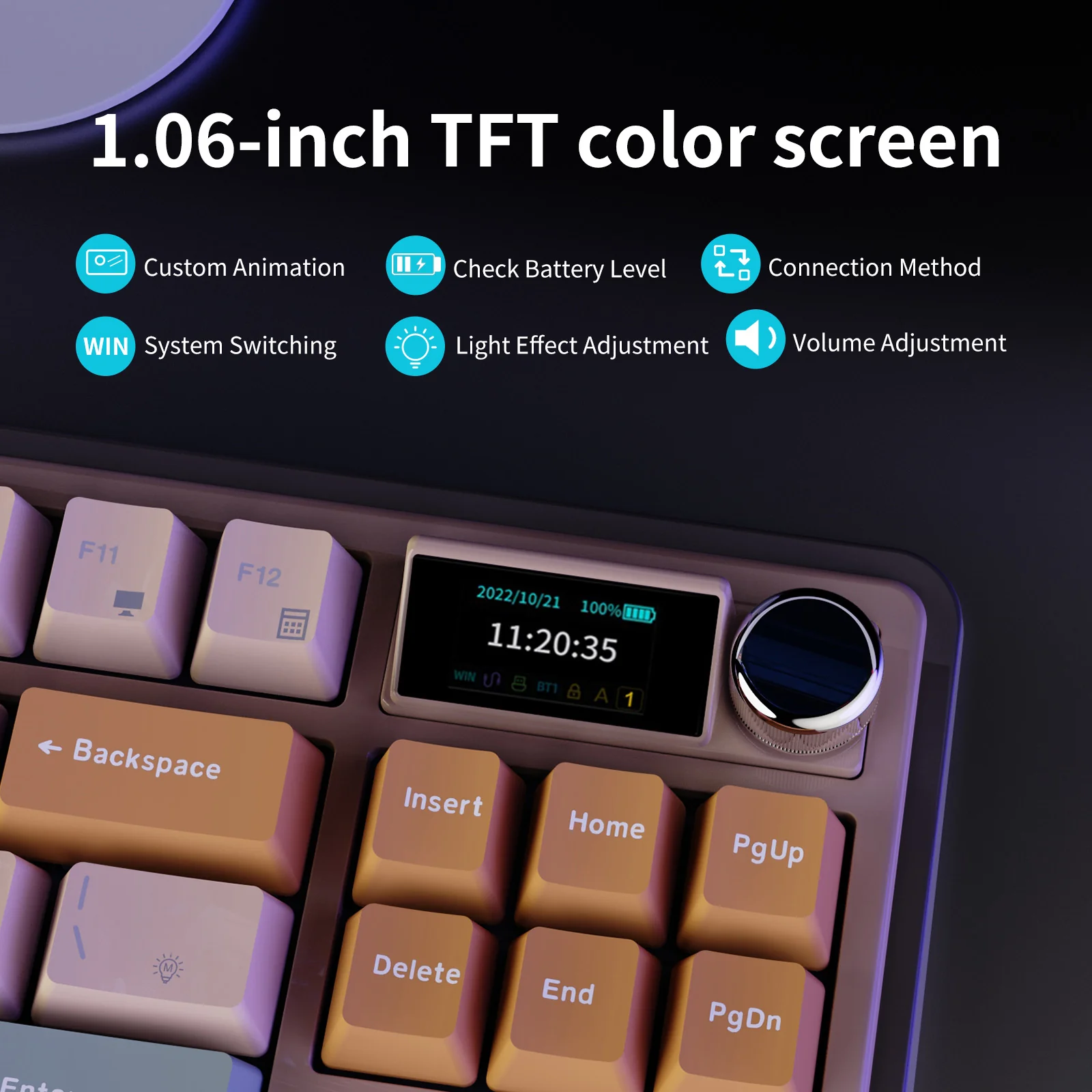 AJAZZ AK870 Mechanical Keyboard Series Hot-swap 2.4G wireless +Bluetooth +Wired - Image 4