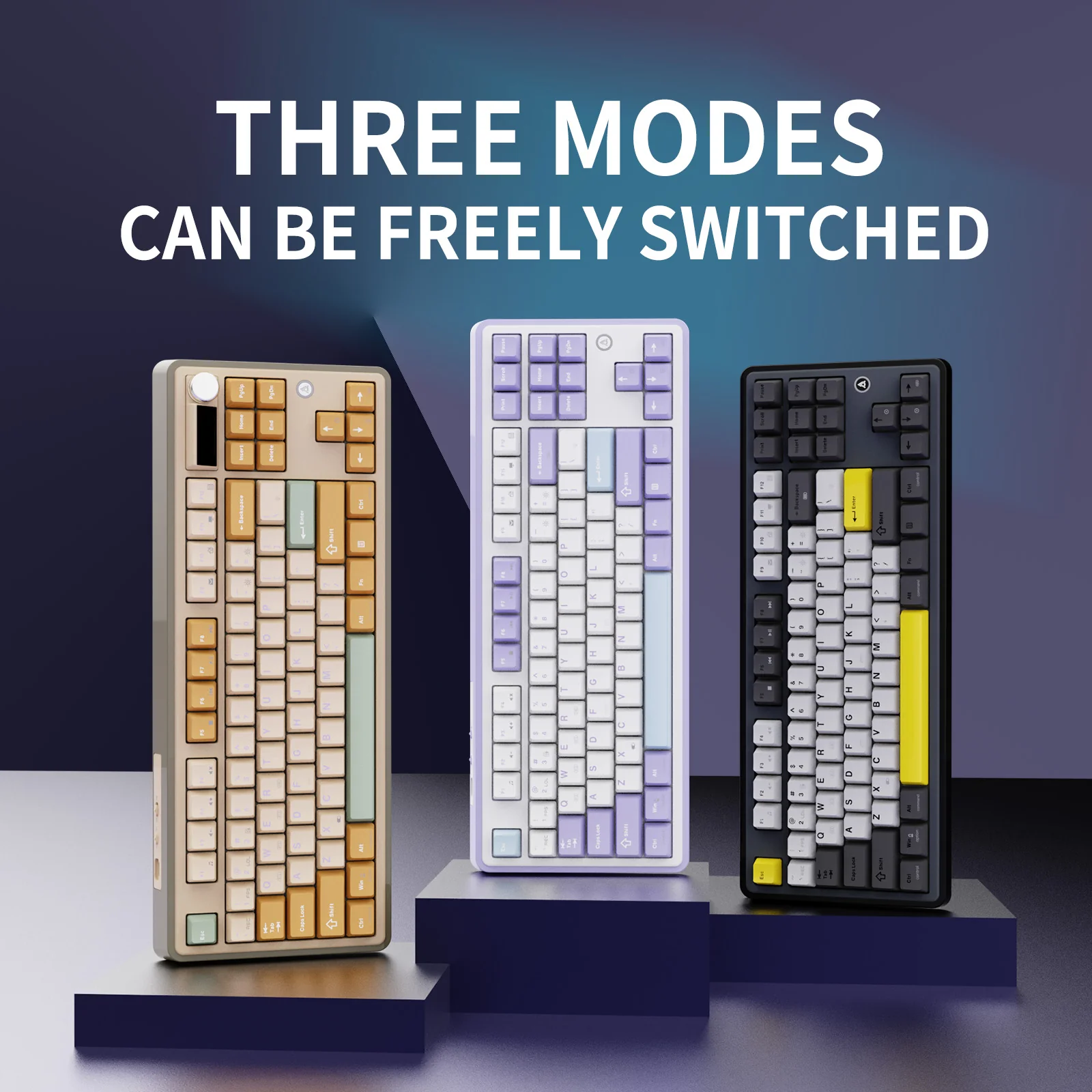 AJAZZ AK870 Mechanical Keyboard Series Hot-swap 2.4G wireless +Bluetooth +Wired - Image 7