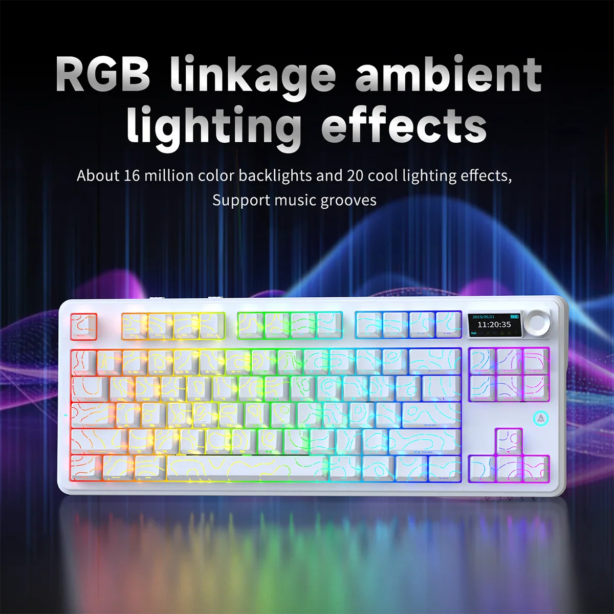 AJAZZ AK870 V2 Keyboard Gaming Mechanical Keyboard  10000mAh Wired/Wireless Bluetooth Gaming Keyboard - Image 7