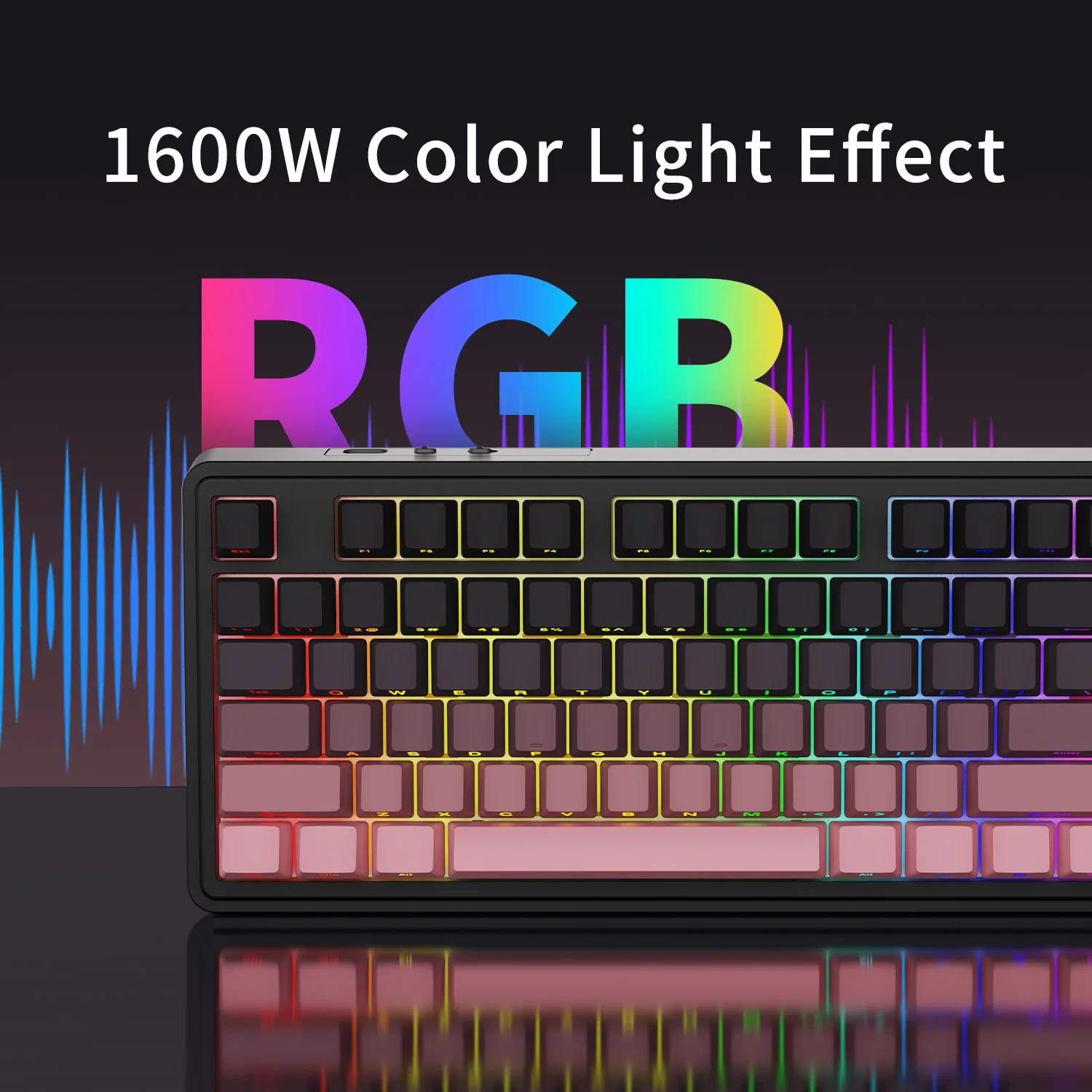 AJAZZ AK870 Plus Gaming Mechanical Keyboard 8000mAh Bluetooth/2.4G Wireless/Wired 5-layer Sound Triple Mode Dampening - Image 8