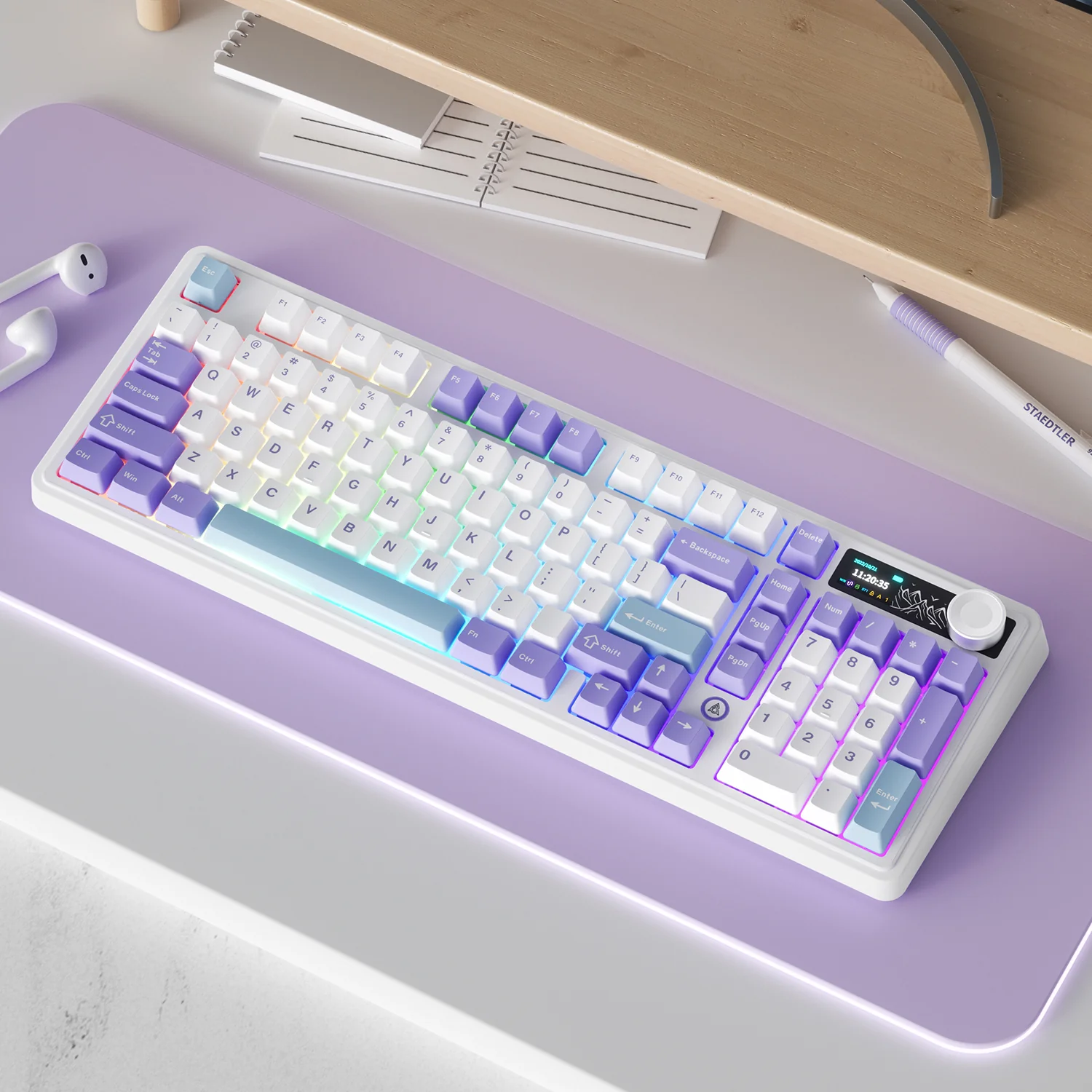 AJAZZ AK980 Gaming Mechanical Keyboard 8000mAh battery Hot-swappable switch - Image 24
