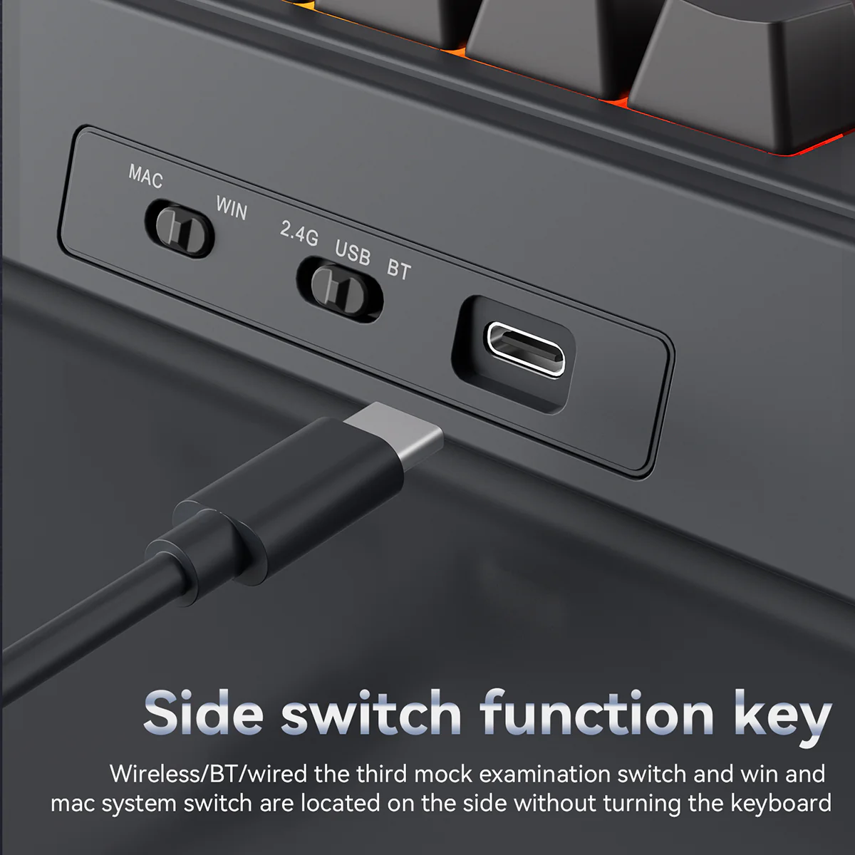 AJAZZ AK980 V2 Gaming Mechanical Keyboard 5000mAh/10000mAh Hot swappable Bluetooth/2.4G Wireless /Wired - Image 13