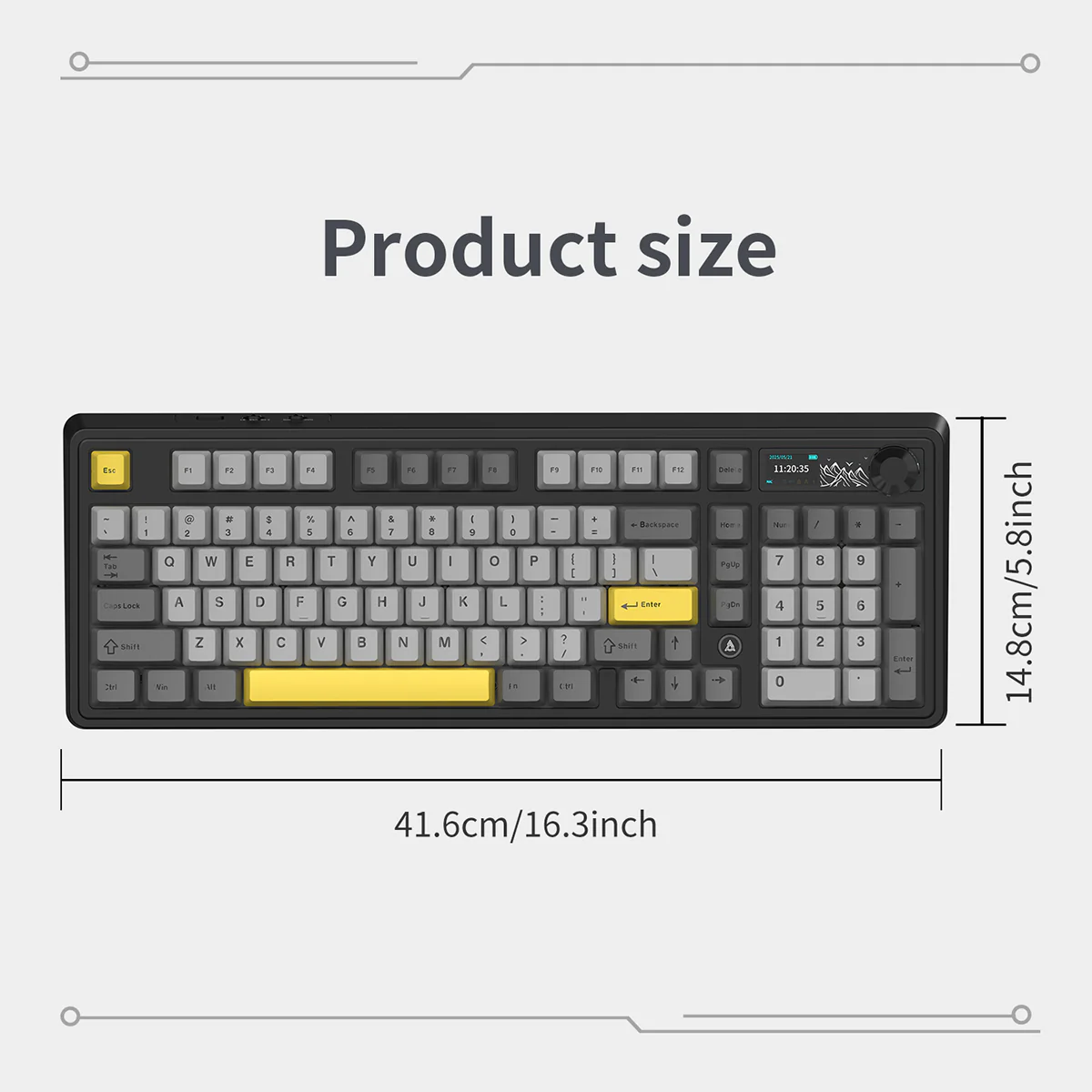 AJAZZ AK980 V2 Gaming Mechanical Keyboard 5000mAh/10000mAh Hot swappable Bluetooth/2.4G Wireless /Wired - Image 14