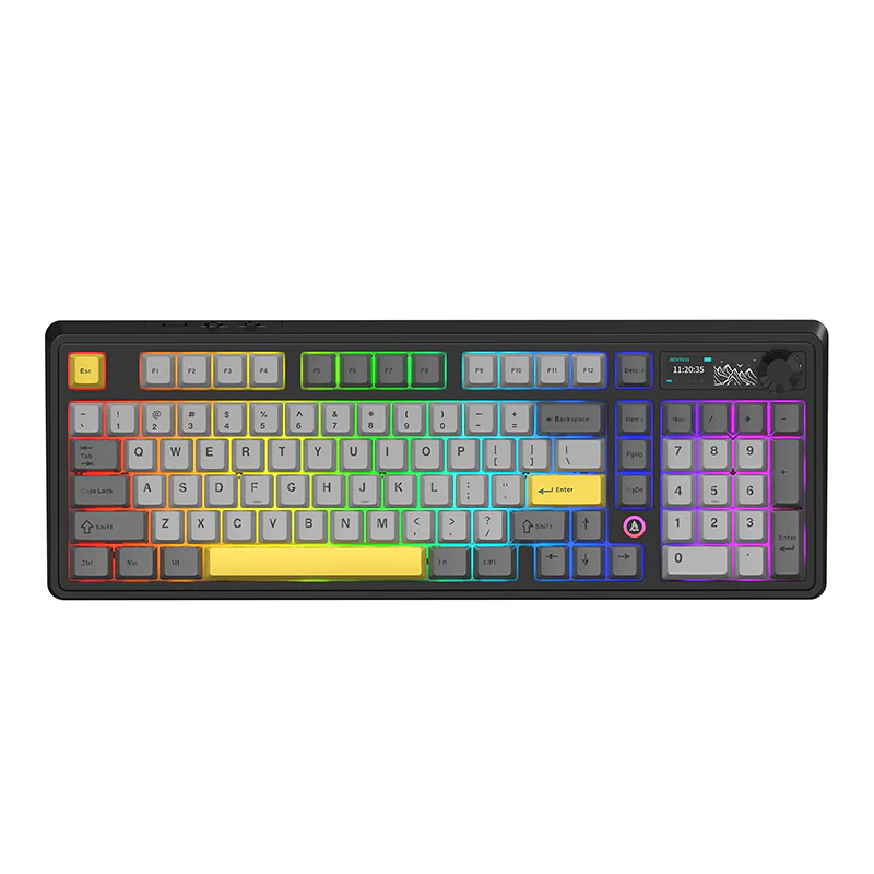 AJAZZ AK980 V2 Gaming Mechanical Keyboard 5000mAh/10000mAh Hot swappable Bluetooth/2.4G Wireless /Wired - Image 18