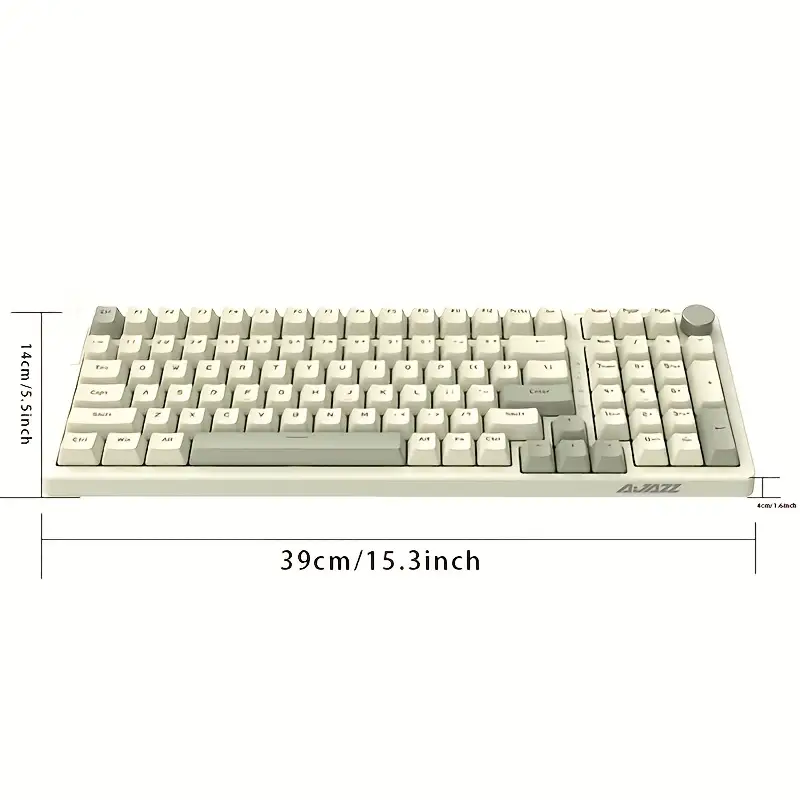 AJAZZ AK992 Retro Keyboard Hot-Swappable USB Gaming Keyboard with Red Switches - Image 9