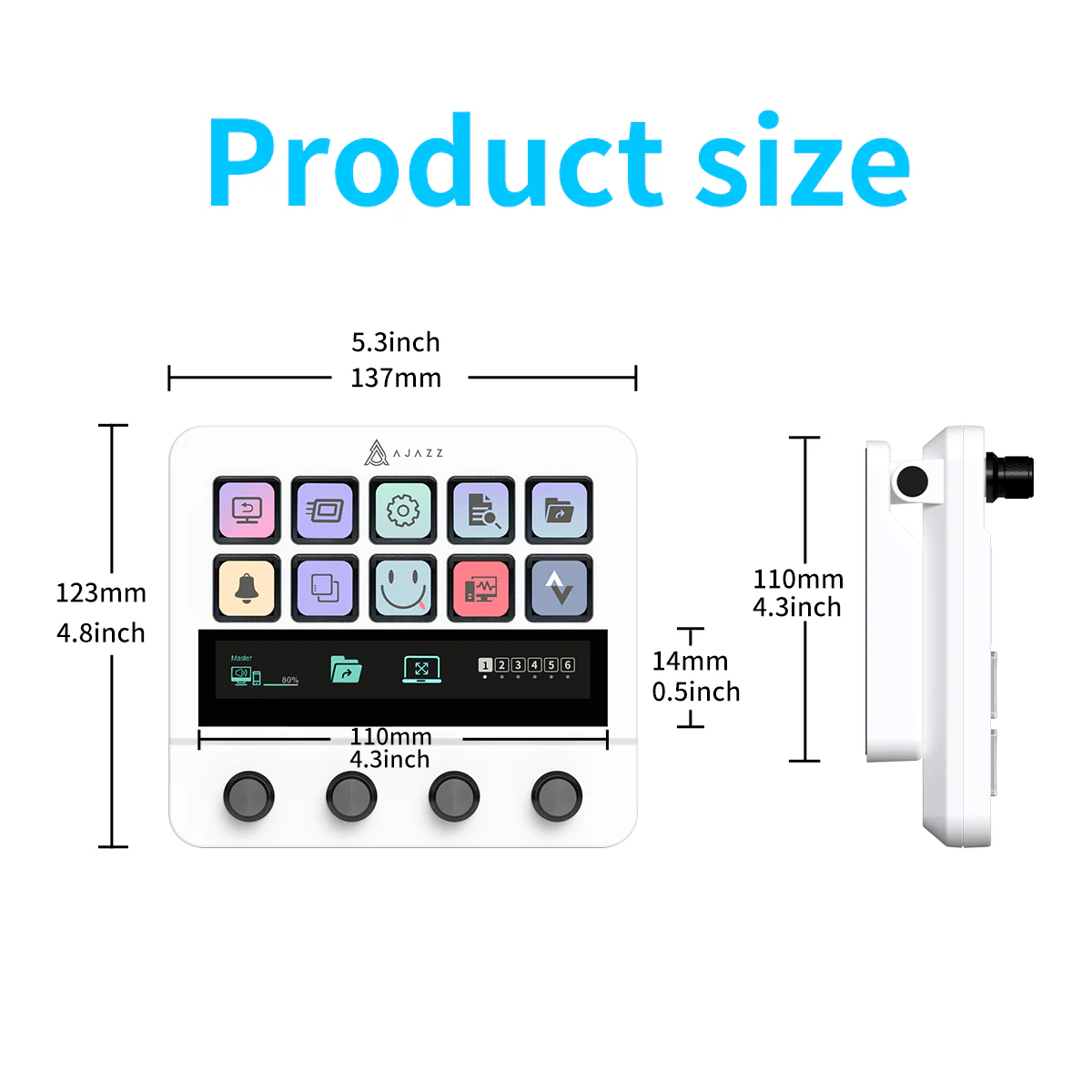 AJAZZ AKP05E Desk Controller All-in-one streaming media controller - Image 17