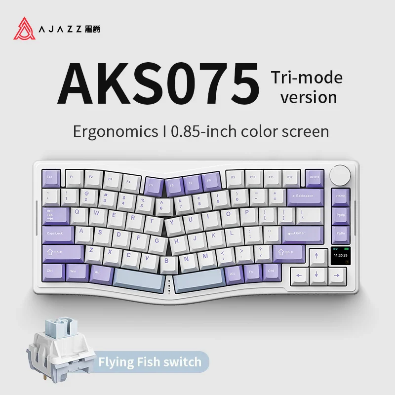 AJAZZ AKS075 Keyboard Three-Mode RGB Hot-Swappable with Screen - Image 11