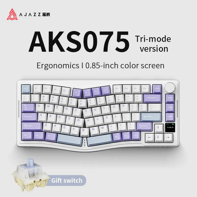 AJAZZ AKS075 Keyboard Three-Mode RGB Hot-Swappable with Screen - Image 12