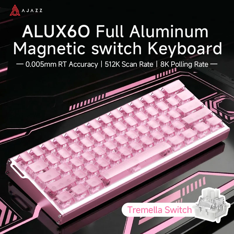 AJAZZ ALUX60 TITAN Full Aluminum MagneticSwitch Keyboard Wired RGB DIY 8K Hot-swappable Magnetic Axle - Image 3