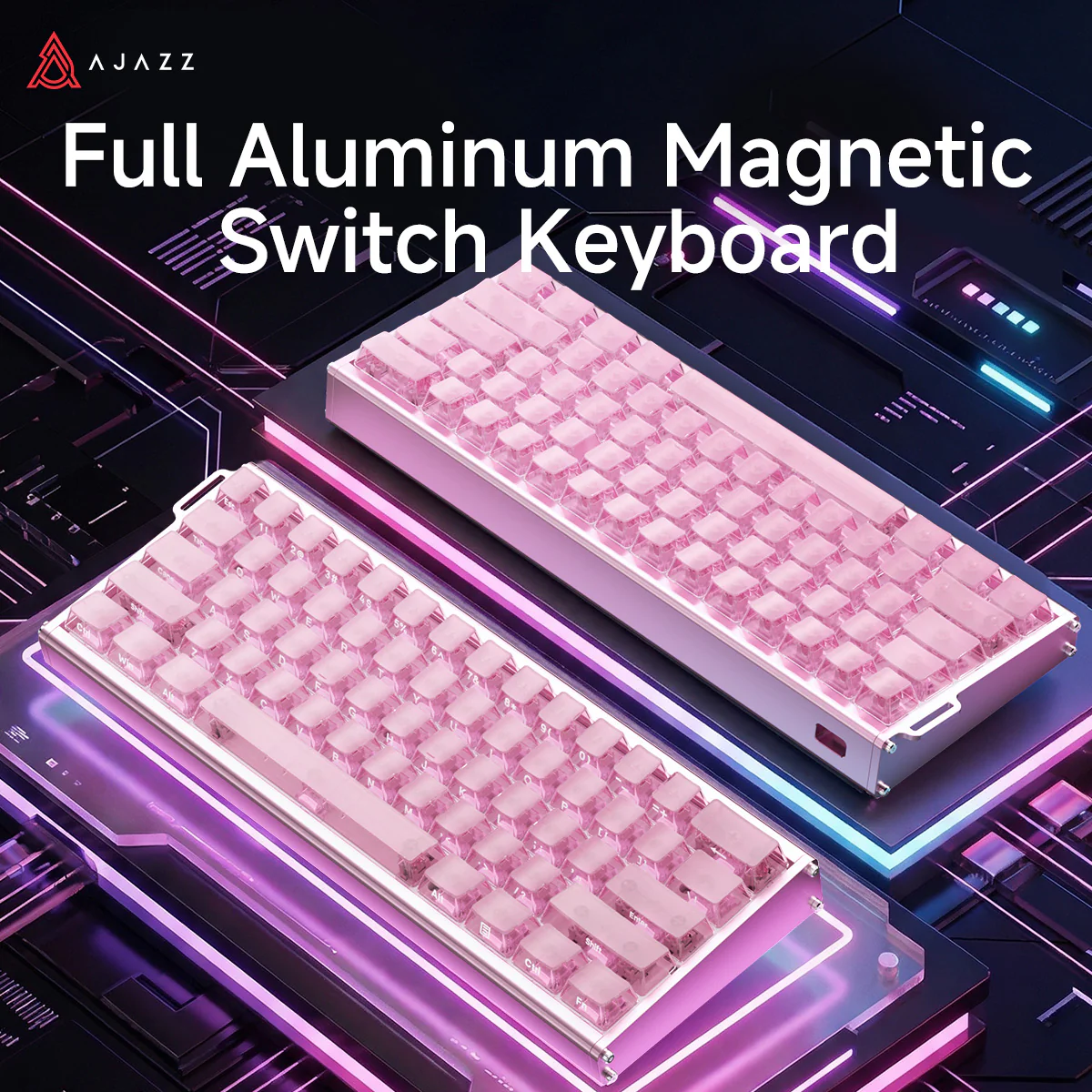 AJAZZ ALUX60 TITAN Full Aluminum MagneticSwitch Keyboard Wired RGB DIY 8K Hot-swappable Magnetic Axle - Image 4