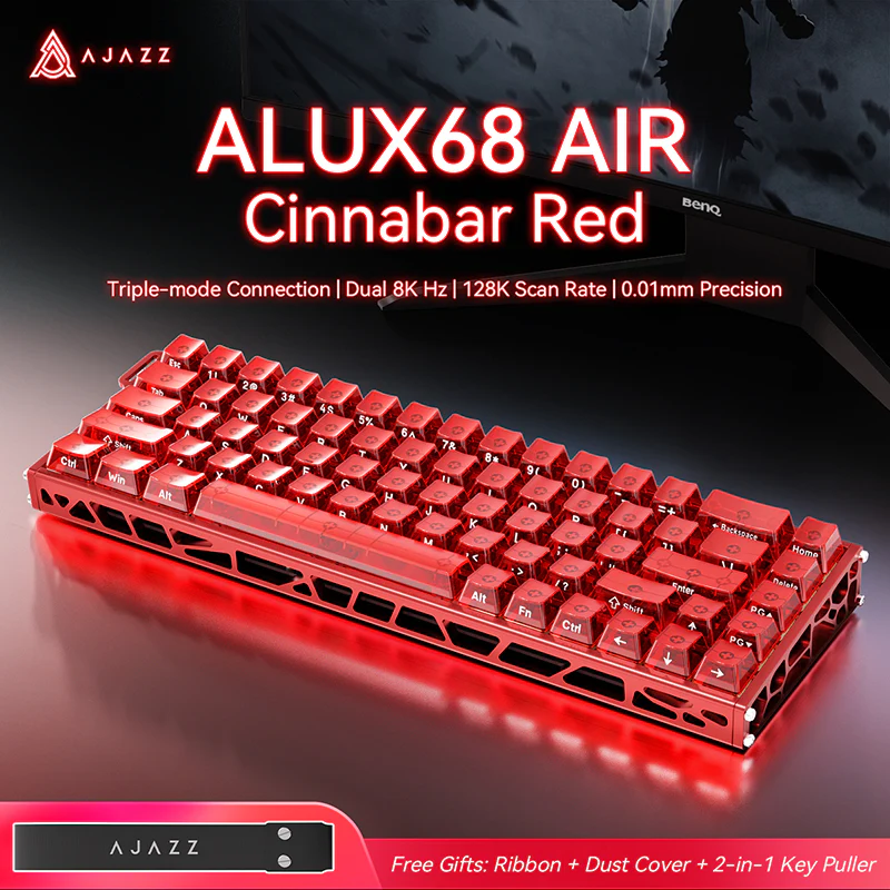 AJAZZ ALUX68 AIR Bingwang Magnetic Switch Dual 8K Mechanical Keyboard 5000mAh Long Battery Life Wired/wireless /2.4G wireless BT 16 Million Color RGBLighting Effect - Image 2