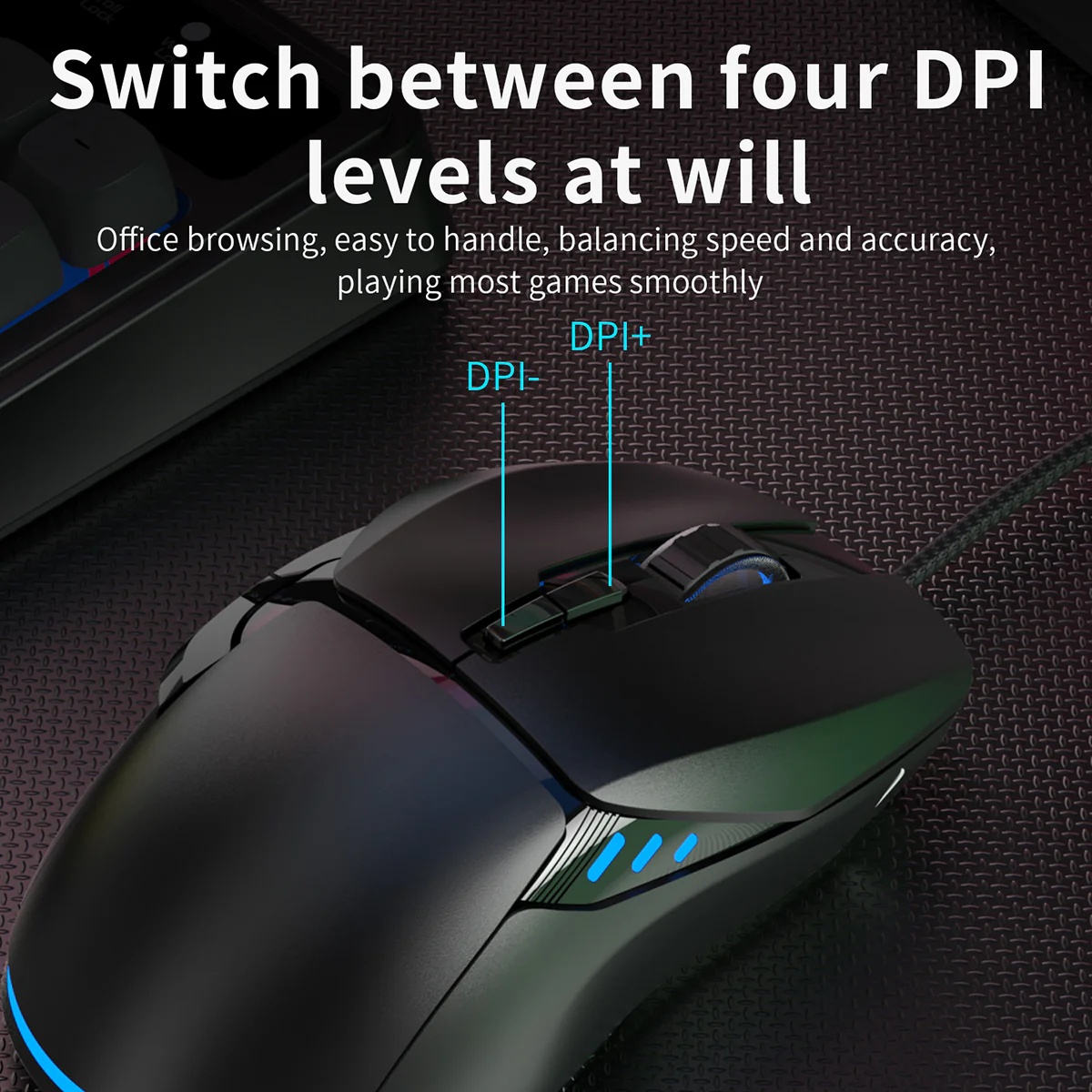 AJAZZ AT120 Three piece set ofe-sports games Cool iridescent lighting effect 97 key configuration - Image 10