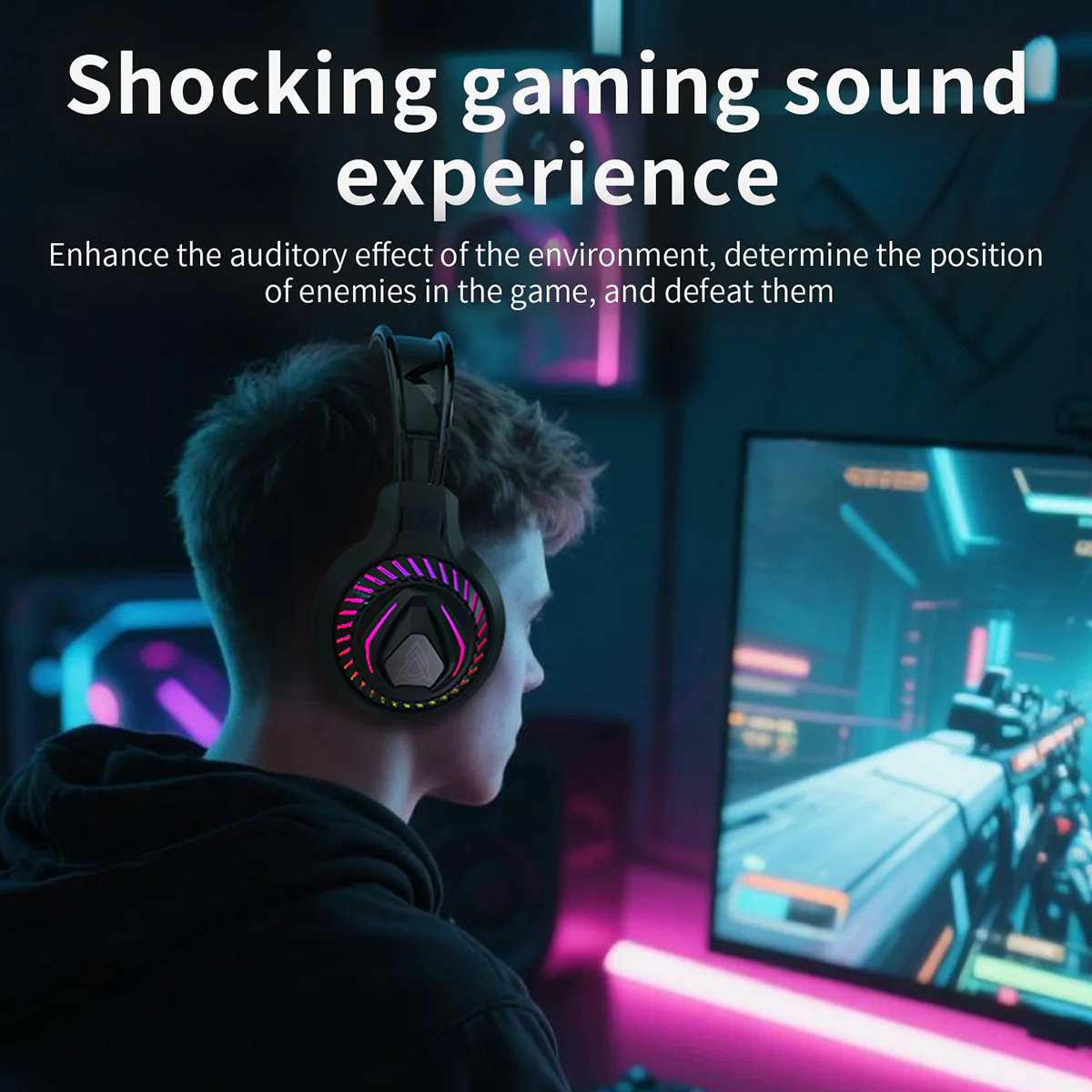 AJAZZ AT120 Three piece set ofe-sports games Cool iridescent lighting effect 97 key configuration - Image 7