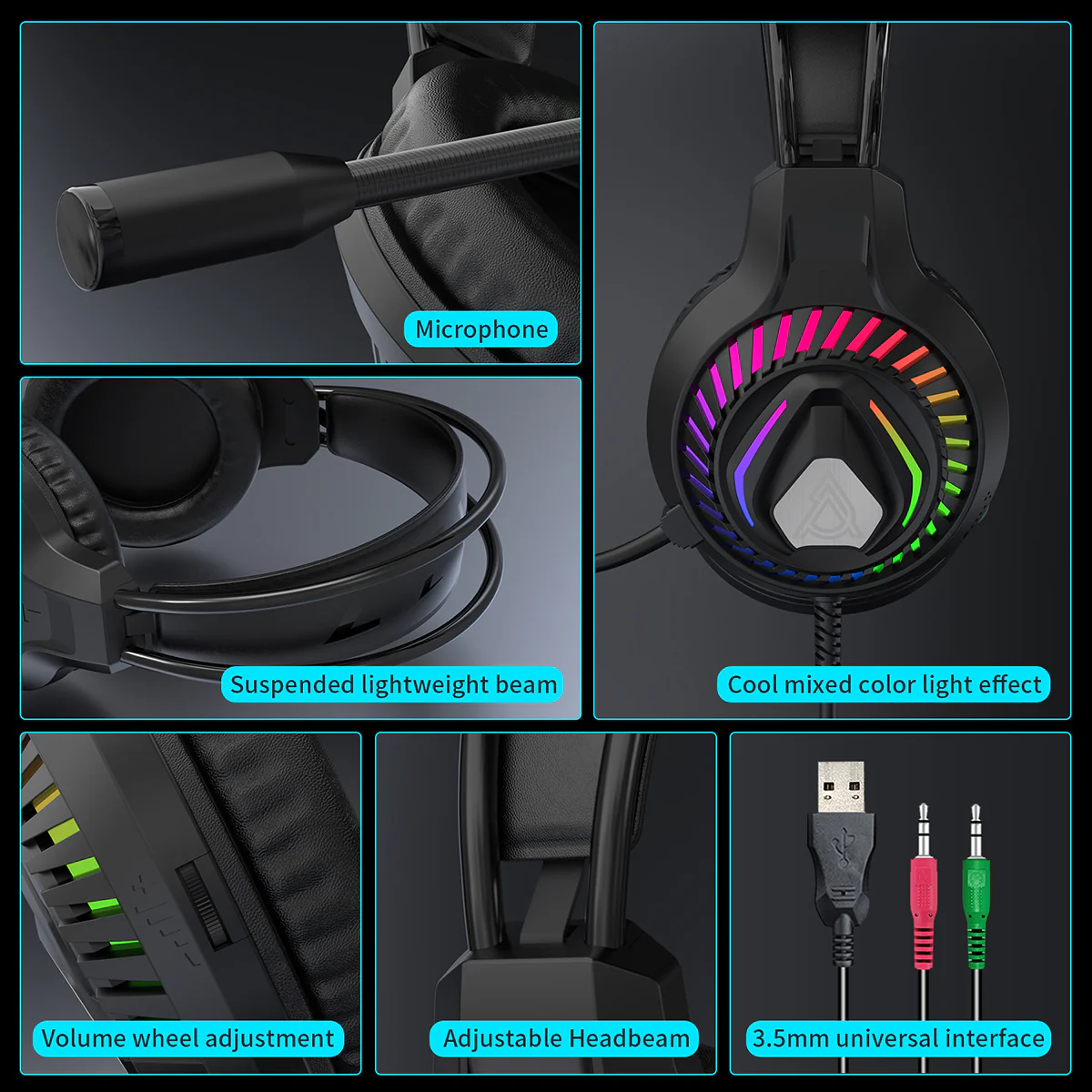 AJAZZ AT120 Three piece set ofe-sports games Cool iridescent lighting effect 97 key configuration - Image 9