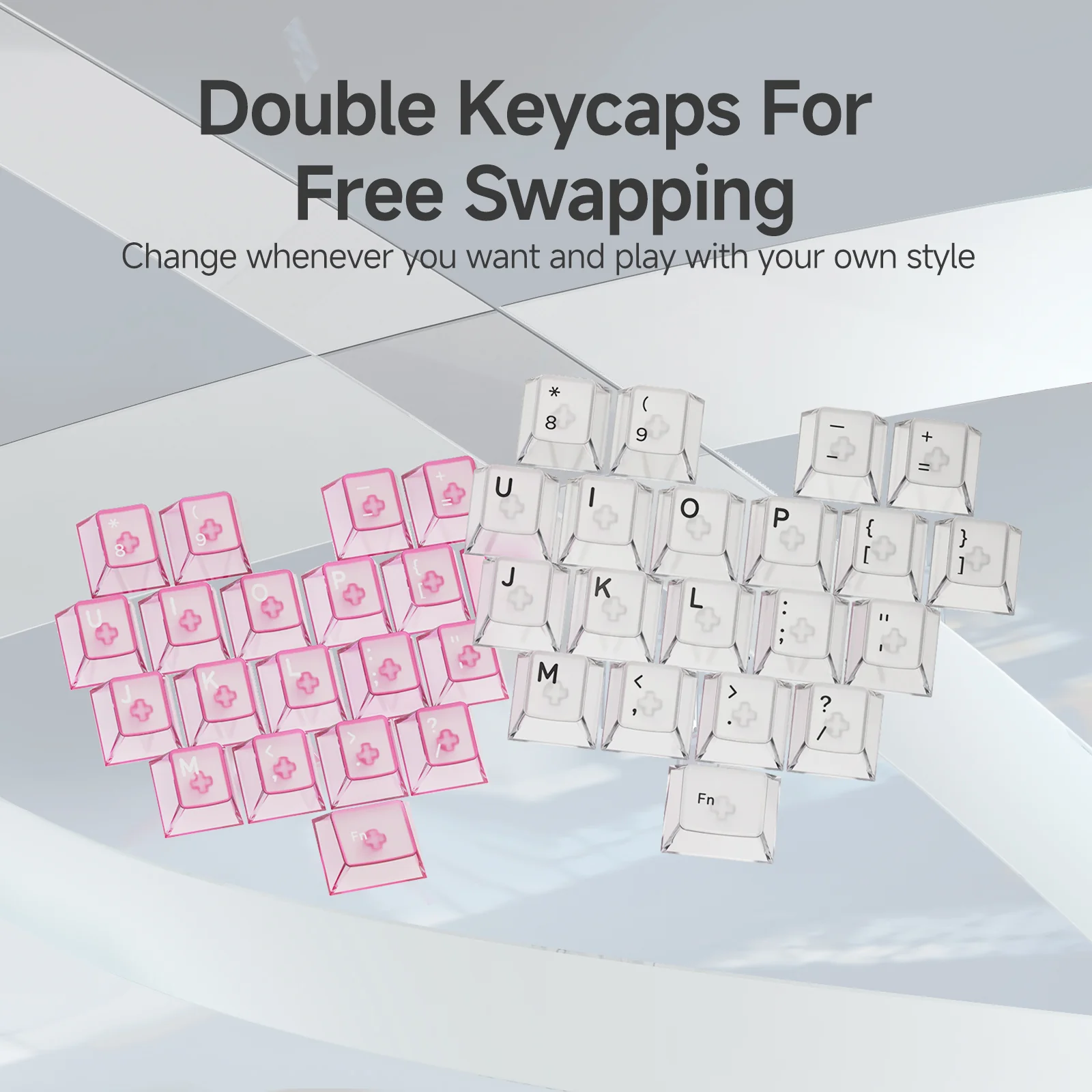 Ajazz heart-shaped keycaps - Image 3