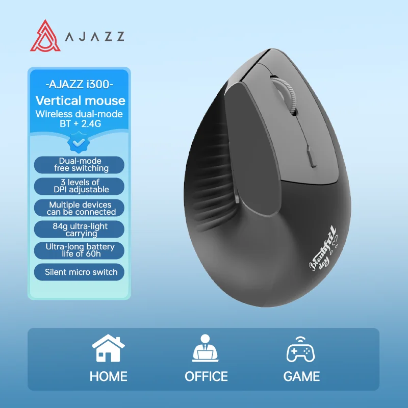 AJAZZ i300 Vertical Mouse 1600DPI Wireless dual-mode BT+ 2.4G Highest - Image 10
