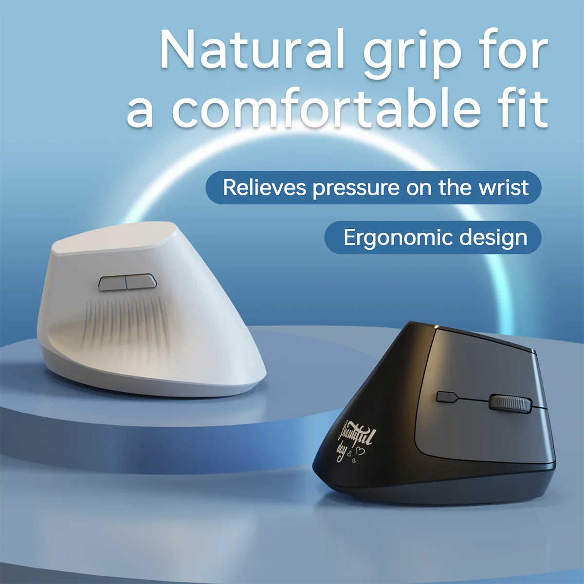 AJAZZ i300 Vertical Mouse 1600DPI Wireless dual-mode BT+ 2.4G Highest - Image 3