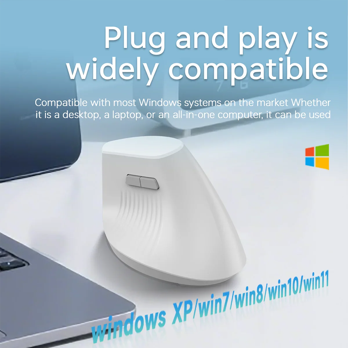 AJAZZ i300 Vertical Mouse 1600DPI Wireless dual-mode BT+ 2.4G Highest - Image 7