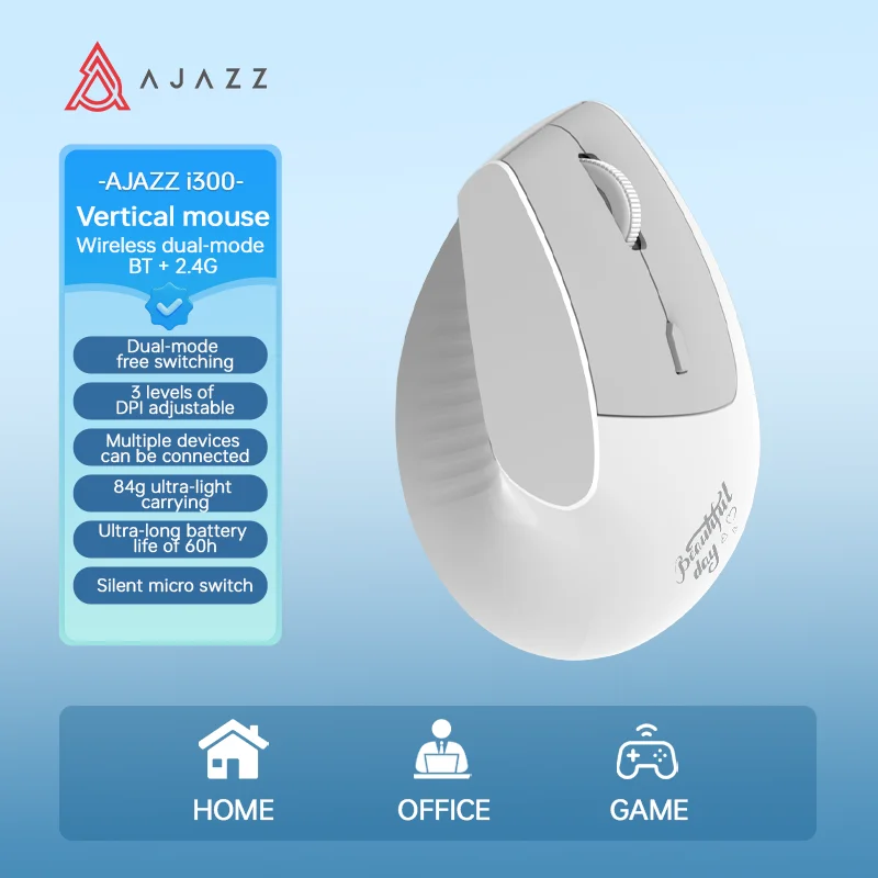 AJAZZ i300 Vertical Mouse 1600DPI Wireless dual-mode BT+ 2.4G Highest - Image 9