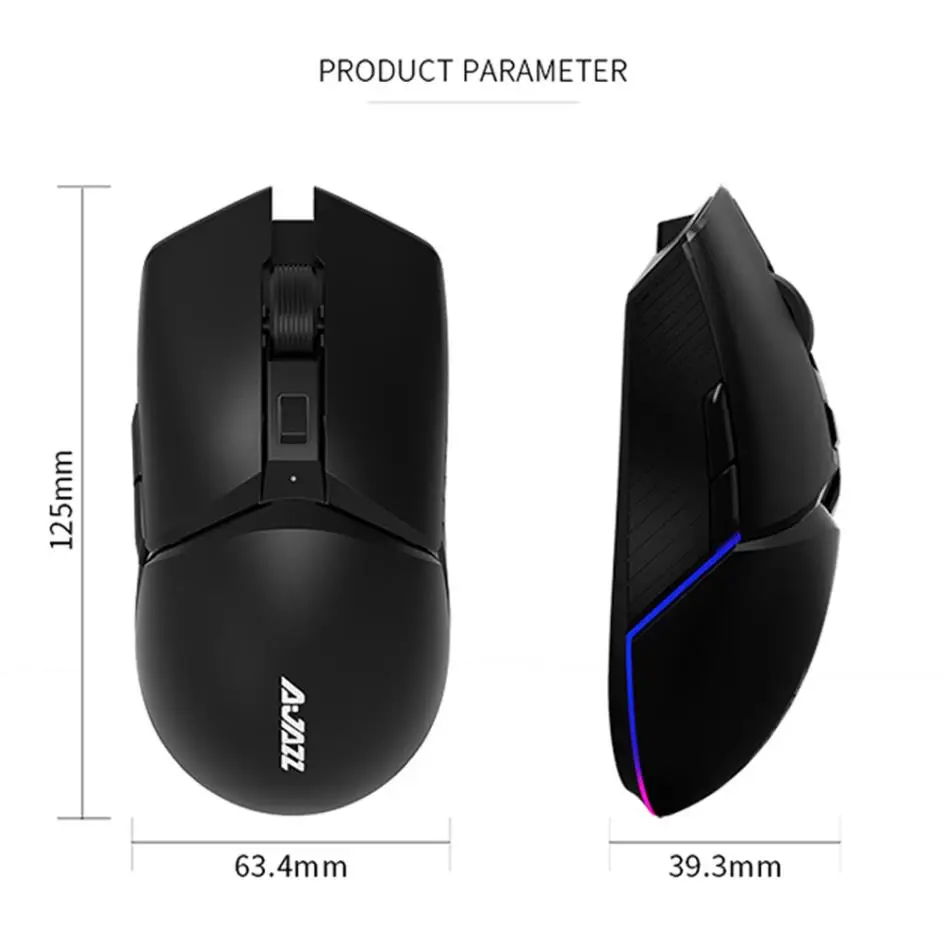 AJAZZ I309 Pro Wired Wireless Gaming Mouse USB Rechargeable RGB Backlight 8 Buttons 16000 DPI Adjustable Gamer Mice for Mac PC - Image 12