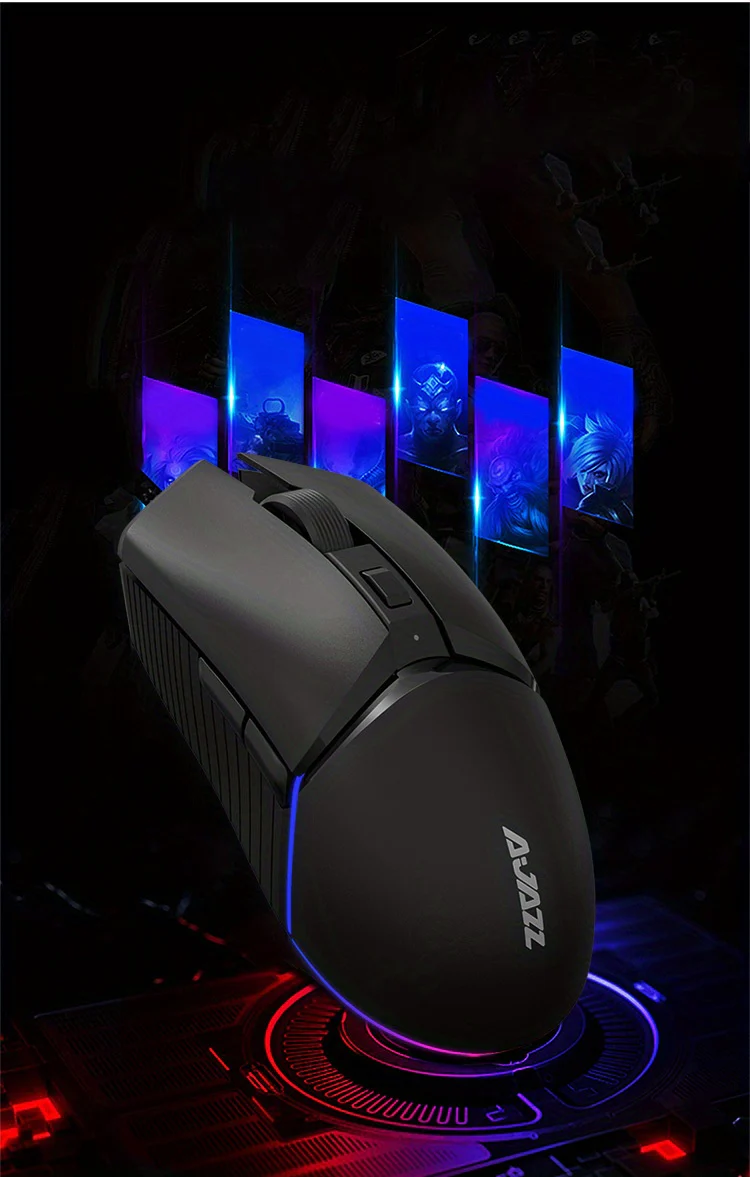AJAZZ I309 Pro Wired Wireless Gaming Mouse USB Rechargeable RGB Backlight 8 Buttons 16000 DPI Adjustable Gamer Mice for Mac PC - Image 14
