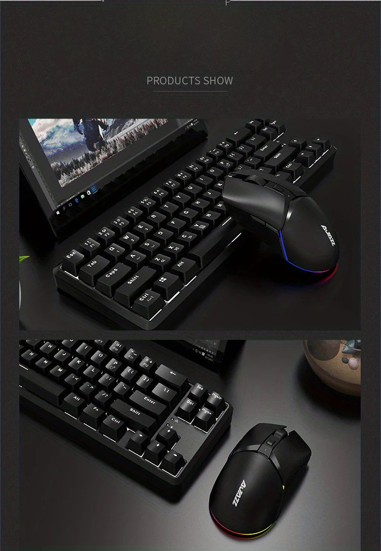 AJAZZ I309 Pro Wired Wireless Gaming Mouse USB Rechargeable RGB Backlight 8 Buttons 16000 DPI Adjustable Gamer Mice for Mac PC - Image 20