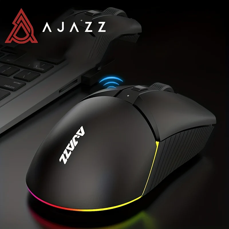 AJAZZ I309 Pro Wired Wireless Gaming Mouse USB Rechargeable RGB Backlight 8 Buttons 16000 DPI Adjustable Gamer Mice for Mac PC - Image 3