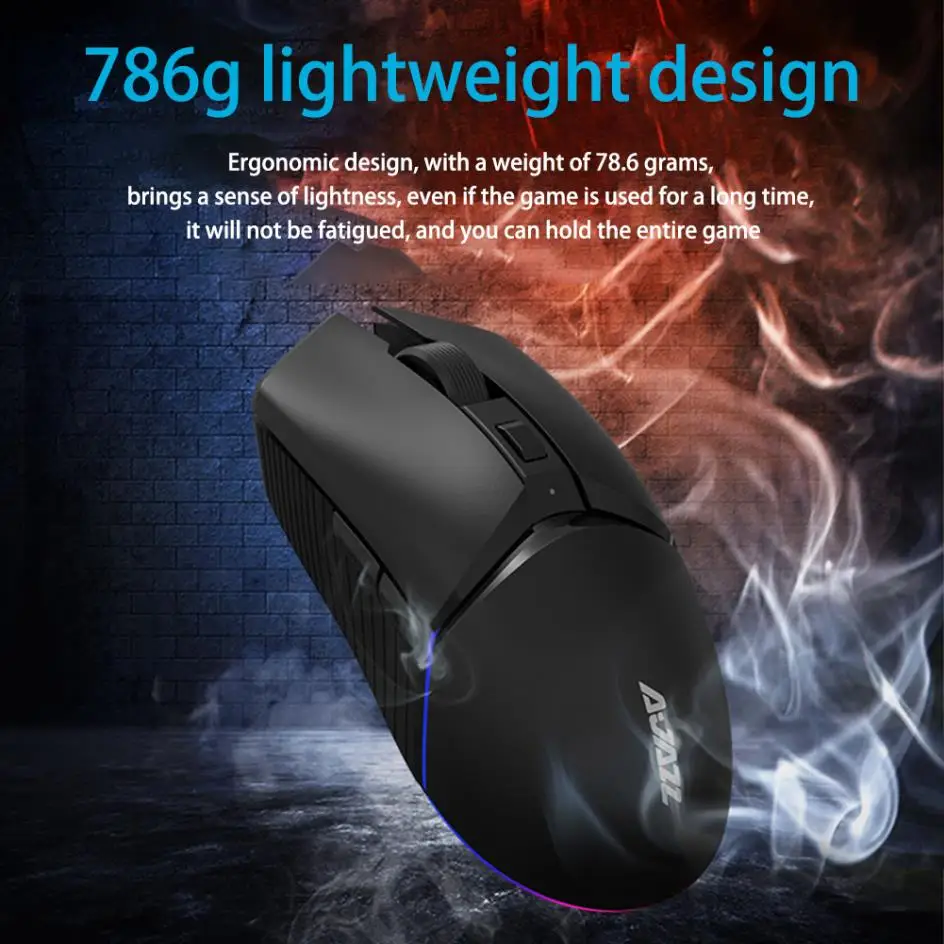 AJAZZ I309 Pro Wired Wireless Gaming Mouse USB Rechargeable RGB Backlight 8 Buttons 16000 DPI Adjustable Gamer Mice for Mac PC - Image 8