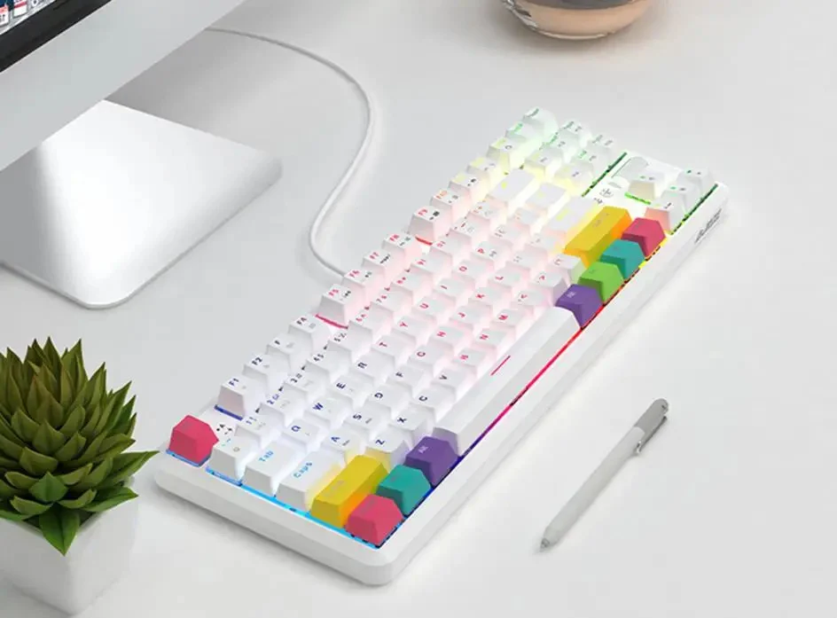 AJAZZ K870T RGB gaming mechanical keyboard Bluetooth+Type-c wired - Image 6